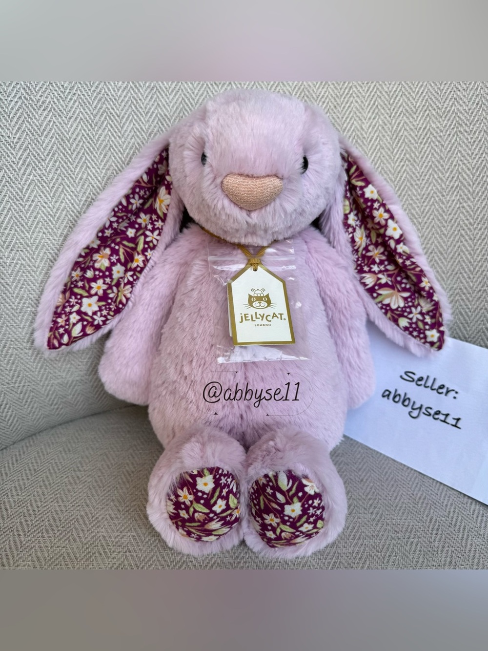 Jellycat Thistlepop Blossom Luxe Bunny - Authentic - New With Tags - Fast Ship